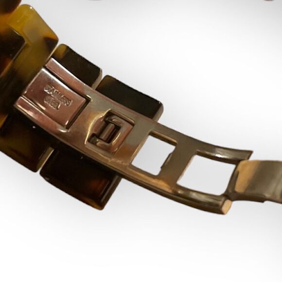 Anne Klein Gold Tone Swarovski Crystal Faux Tortoise Band (10/9178) Watch - Picture 7 of 14